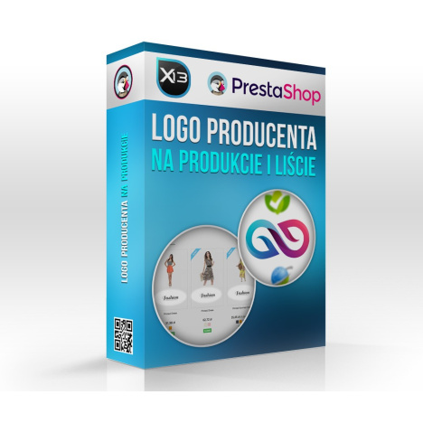 Logo producenta na produkcie i liście