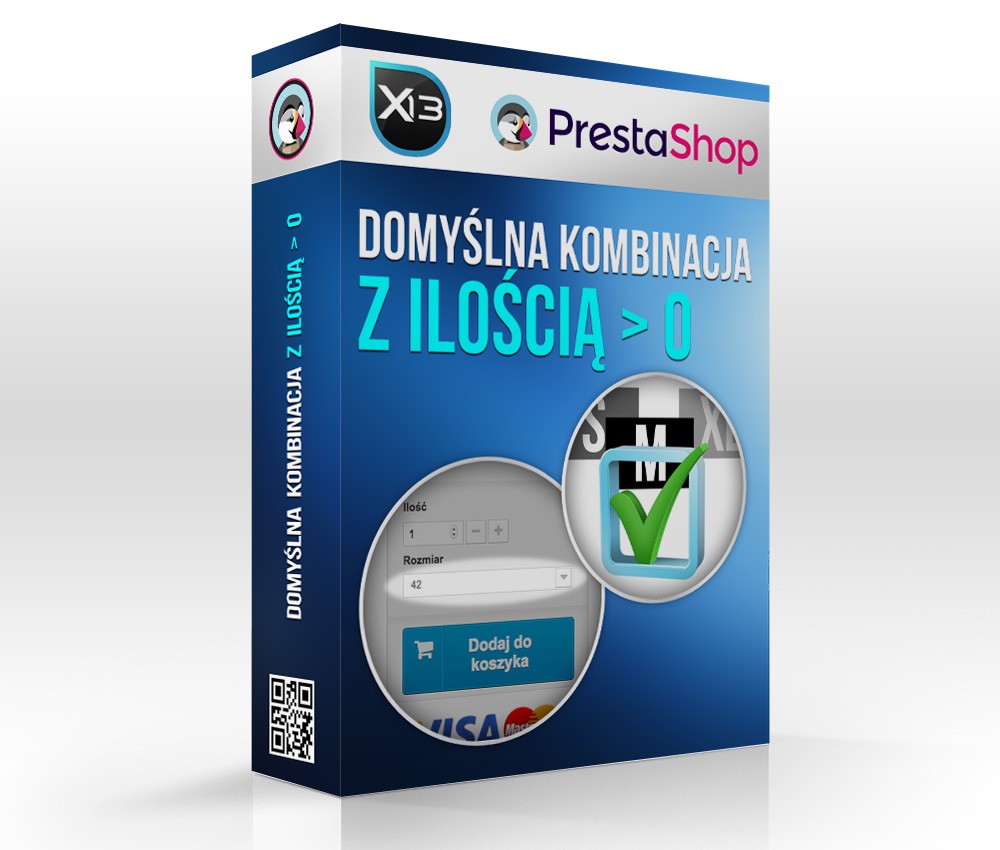 Domyślna kombinacja atrybutów z dostępną ilością