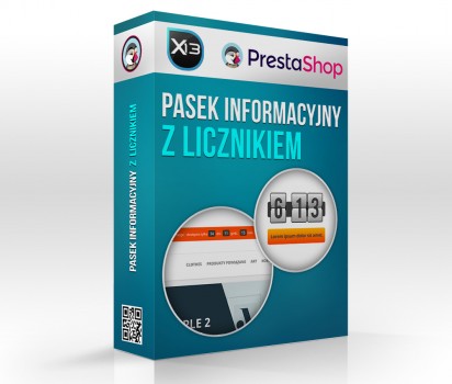 Pasek informacyjny z licznikiem