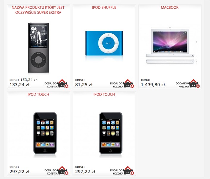 Indywidualny wygląd listy produktów - product-list