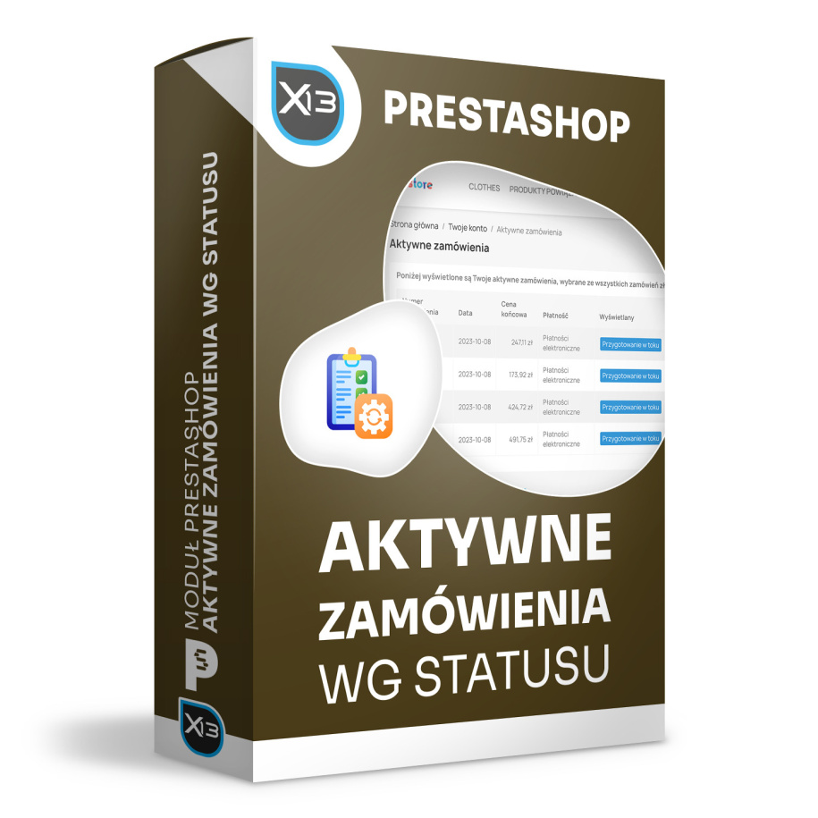 Aktywne zamówienia - podstrona z zamówieniami z wybranymi statusami