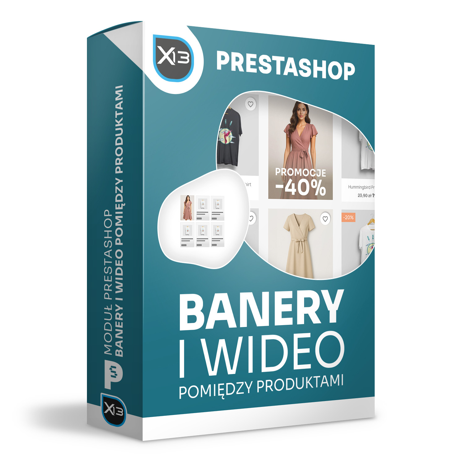 Banery / obrazy / wideo pomiędzy produktami w kategorii