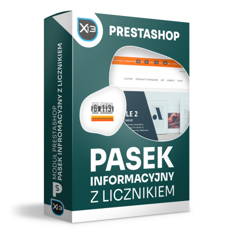 Pasek informacyjny z licznikiem