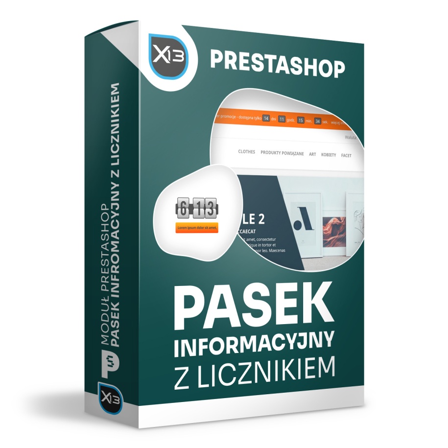 Pasek informacyjny z licznikiem