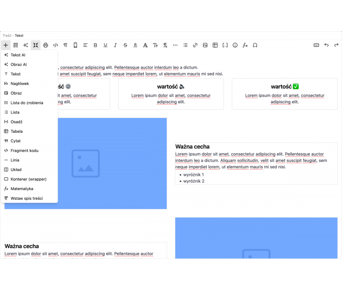 Nowoczesny edytor treści z AI - ChatGPT - zaawansowane opisy