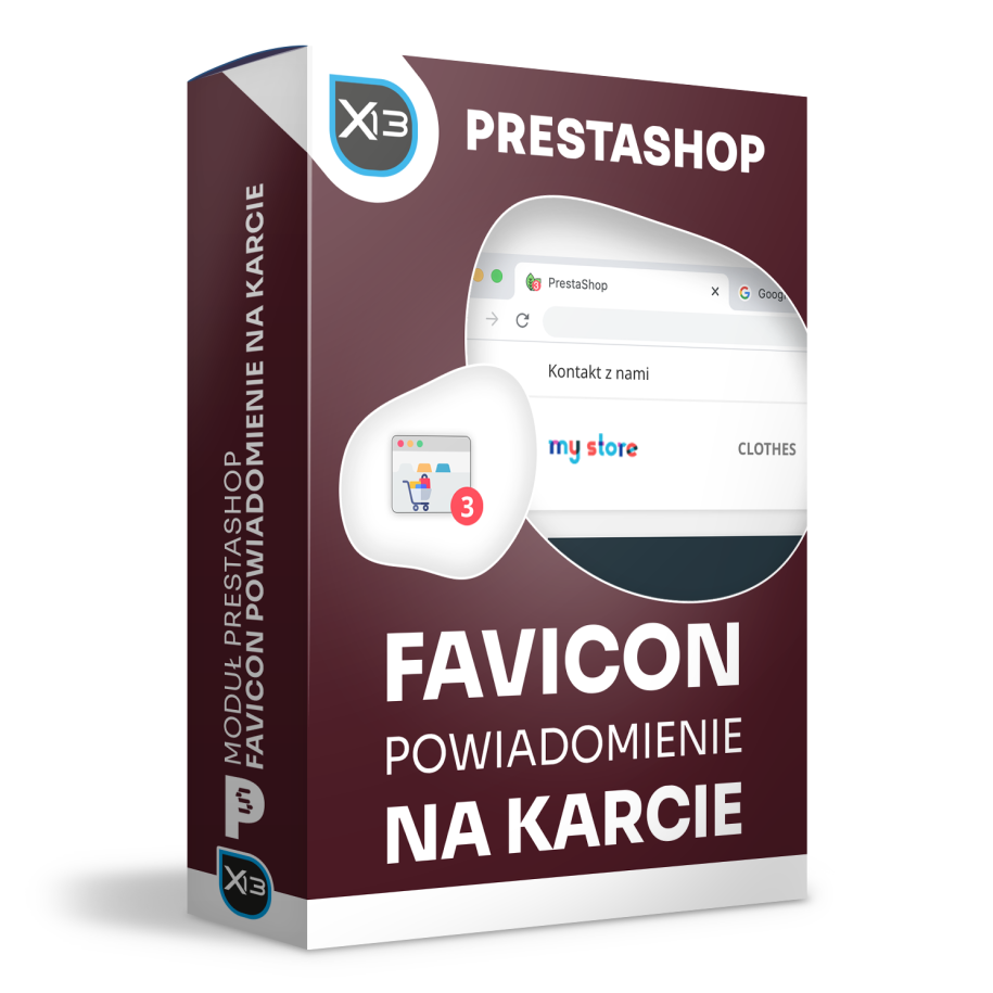 Powiadomienia na karcie przeglądarki - favicon z ilością produktów