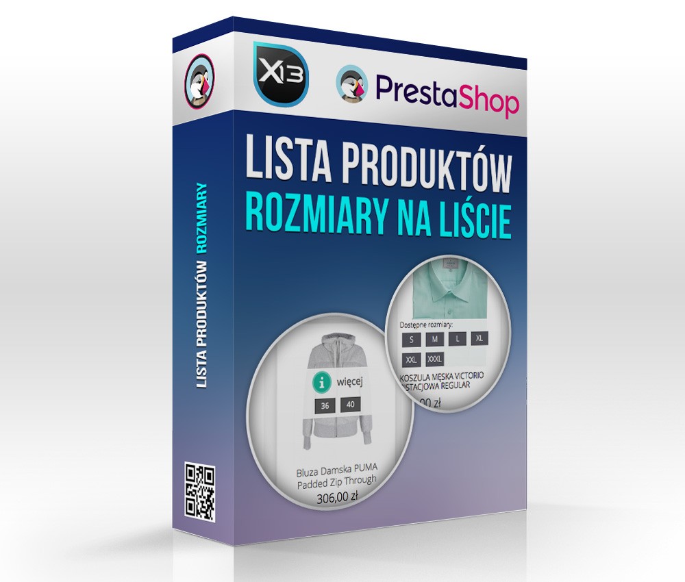 Rozmiary na liście produktów