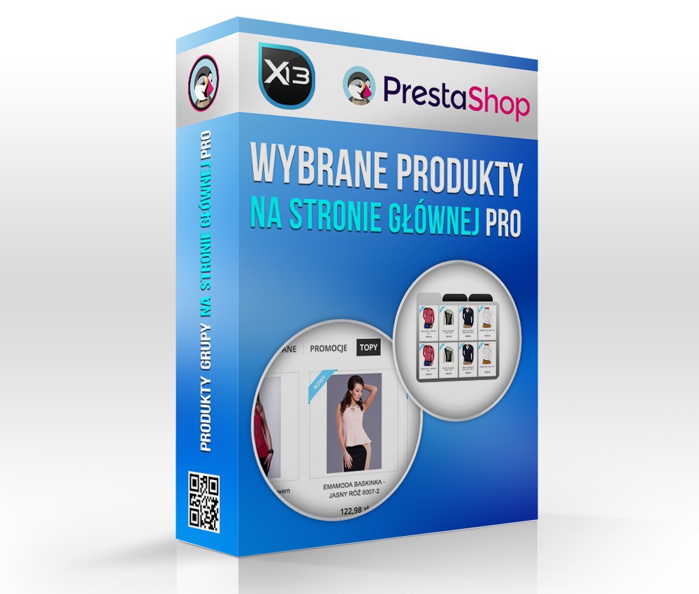 Produkty na stronie głównej w grupach / zakładkach PRO