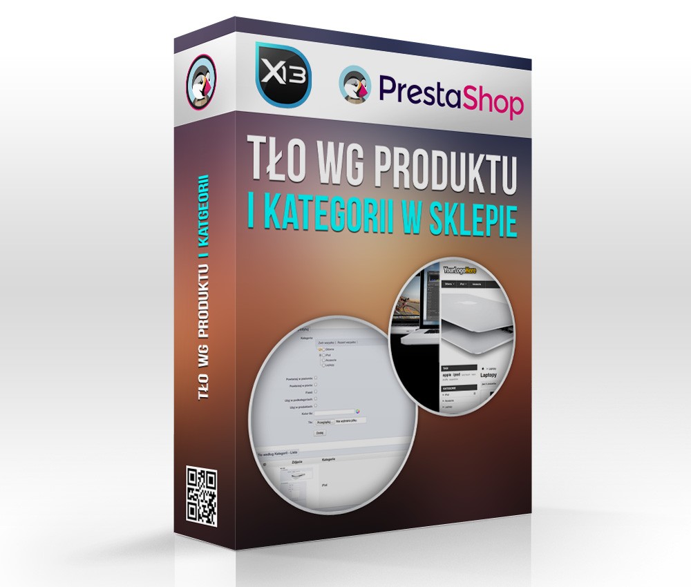 Tło sklepu według kategorii i produktów