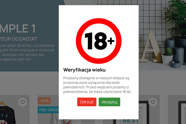 18+ Zaawansowana weryfikacja wieku dla PrestaShop