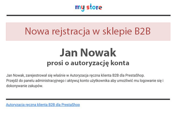 Moduł Ręczna autoryzacja dla PrestaShop - Informacja dla administratora