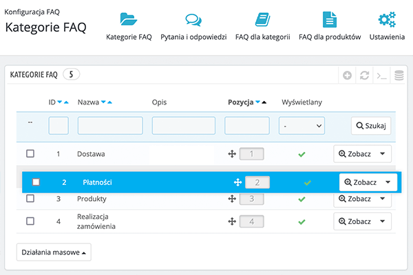 Moduł FAQ dla PrestaShop - Pełna kontrola