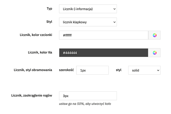 Moduł paska informacyjnego z licznikiem dla PrestaShop - Wygląd