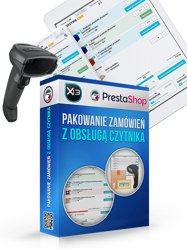 Moduł Pakowanie zamówień z obsługą czytnika dla PrestaShop