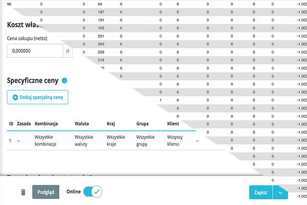 Historia cen na karcie produktu dla PrestaShop - hybrydowe działanie