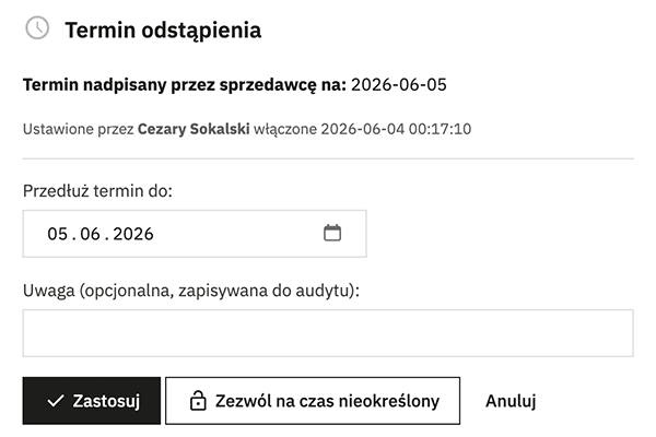 Odstąp od umowy tutaj - dyrektywa 2023/2673 dla PrestaShop - Nadpisanie terminu odstąpienia