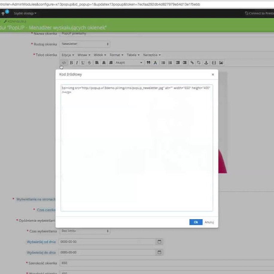 Popup - wyskakujące okienka z exit popup