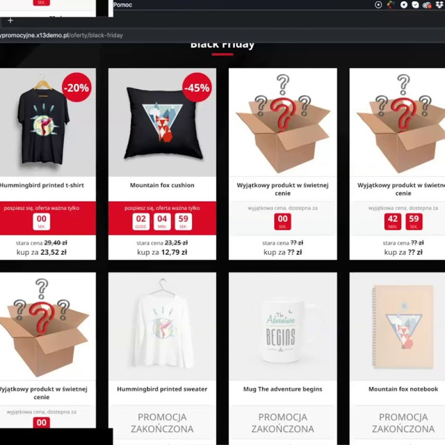 Oferty promocyjne - black friday, święta i wyjątkowe dni